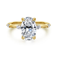 Marline - 14K Yellow Gold Oval Diamond Engagement Ring