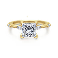 Marline - 14K Yellow Gold Princess Cut Diamond Engagement Ring