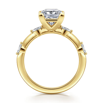 Marline - 14K Yellow Gold Princess Cut Diamond Engagement Ring
