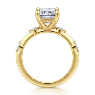 Marline - 14K Yellow Gold Radiant Cut Diamond Engagement Ring