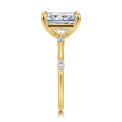 Marline - 14K Yellow Gold Radiant Cut Diamond Engagement Ring