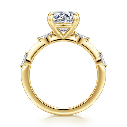 Marline - 14K Yellow Gold Round Diamond Engagement Ring