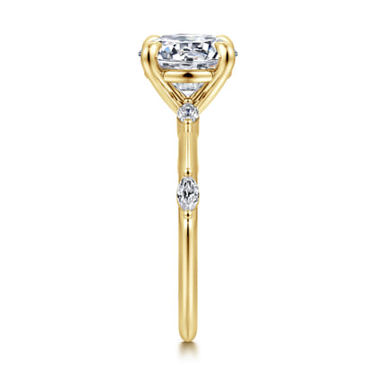 Marline - 14K Yellow Gold Round Diamond Engagement Ring