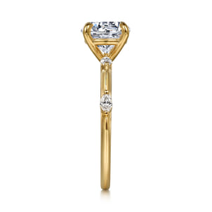 Marline - 14K Yellow Gold Round Diamond Engagement Ring