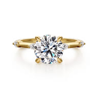 Marline - 14K Yellow Gold Round Diamond Engagement Ring