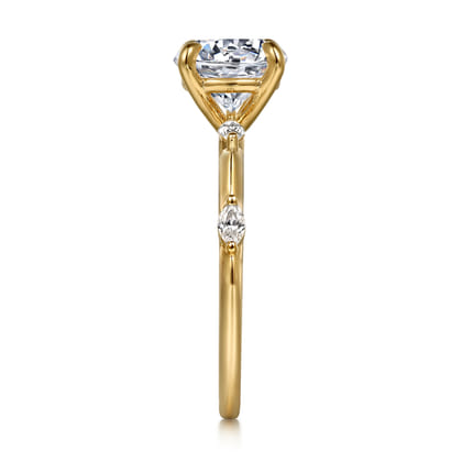 Marline - 14K Yellow Gold Round Diamond Engagement Ring