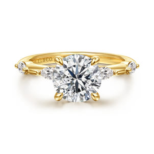 Marline - 14K Yellow Gold Round Diamond Engagement Ring