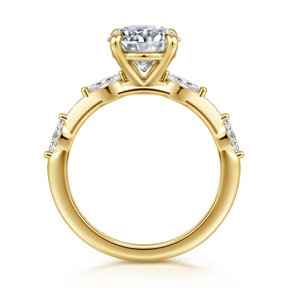 Marline - 14K Yellow Gold Round Diamond Engagement Ring
