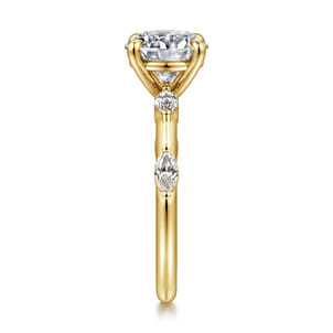 Marline - 14K Yellow Gold Round Diamond Engagement Ring