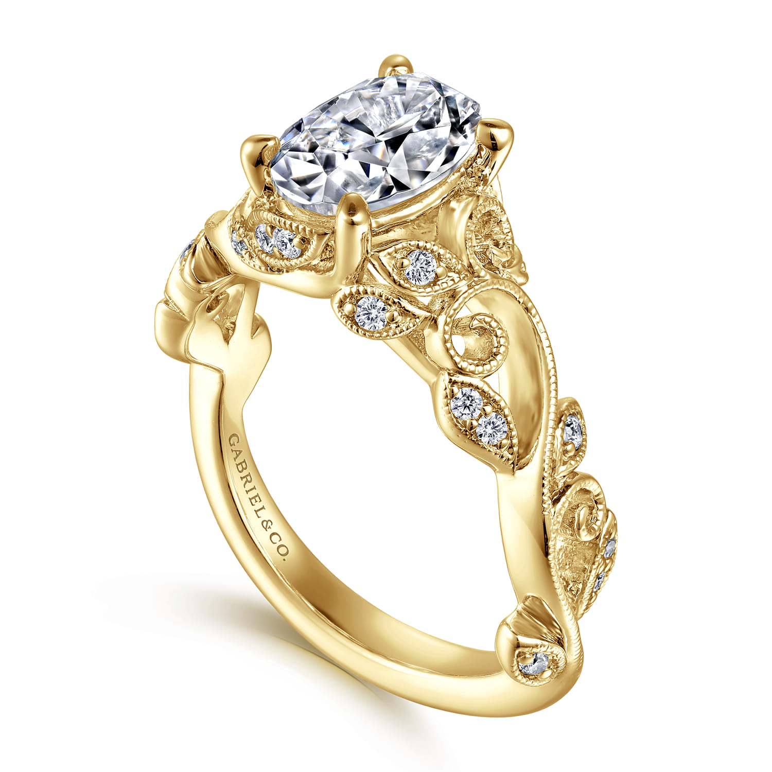 Martedi - 14K Yellow Gold Diamond Engagement Ring