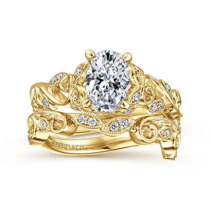 Martedi - 14K Yellow Gold Diamond Engagement Ring