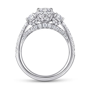 Martina - 14K White Gold Marquise Shape Diamond Engagement Ring