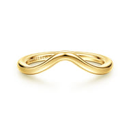 Marty - Curved 14K Yellow Gold Anniversary Band
