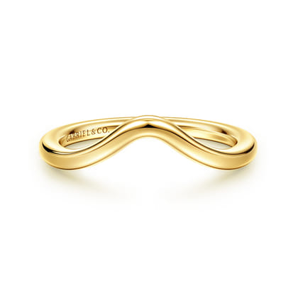 Marty - Curved 14K Yellow Gold Anniversary Band