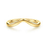 Curved Wedding Ring in 14k Yellow Gold with   at Gabriel & Co.