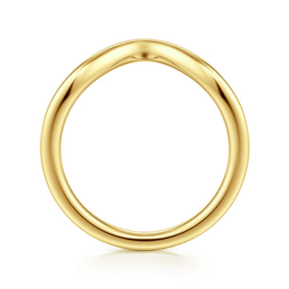 Marty - Curved 14K Yellow Gold Anniversary Band