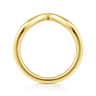 Curved Wedding Ring in 14k Yellow Gold with   at Gabriel & Co.