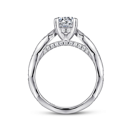 Mason - Platinum Round Diamond Engagement Ring - 0.25 ct - Shot 2