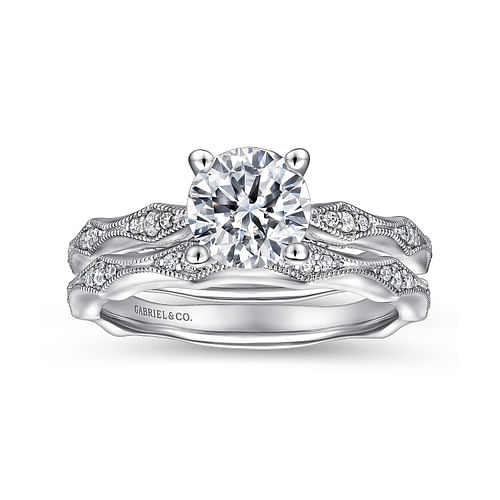 Mason - Platinum Round Diamond Engagement Ring - 0.25 ct - Shot 4