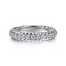 Fancy Wedding Ring in 14k White Gold with Round Natural Diamond at Gabriel & Co.