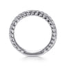 Fancy Wedding Ring in 14k White Gold with Round Natural Diamond at Gabriel & Co.