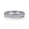 Fancy Wedding Ring in 14k White Gold with Round Natural Diamond at Gabriel & Co.