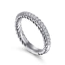 Fancy Wedding Ring in 14k White Gold with Round Natural Diamond at Gabriel & Co.