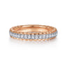 Fancy Wedding Ring in 14k White/Rose Gold with Round Natural Diamond at Gabriel & Co.