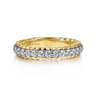 Fancy Wedding Ring in 14k Yellow/white Gold with Round Natural Diamond at Gabriel & Co.