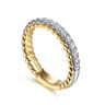 Fancy Wedding Ring in 14k Yellow/white Gold with Round Natural Diamond at Gabriel & Co.