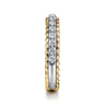 Fancy Wedding Ring in 14k Yellow/white Gold with Round Natural Diamond at Gabriel & Co.