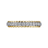 Fancy Wedding Ring in 14k Yellow/white Gold with Round Natural Diamond at Gabriel & Co.
