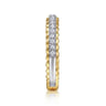 Fancy Wedding Ring in 14k Yellow/white Gold with Round Natural Diamond at Gabriel & Co.