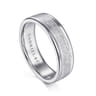 Matteo - 14K White Gold 6mm - Men's Wedding Band in Sand Blast Finish