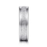 Matteo - 14K White Gold 6mm - Men's Wedding Band in Sand Blast Finish