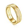 Matteo - 14K Yellow Gold 6mm - Men's Wedding Band in Sand Blast Finish
