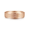 Matthew - 14K Rose Gold 6mm - Men's Wedding Band in Horizontal Brush Finish