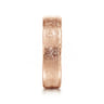 Matthew - 14K Rose Gold 6mm - Men's Wedding Band in Horizontal Brush Finish