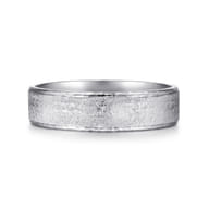 Matthew - 14K White Gold 6mm - Men's Wedding Band in Horizontal Brush Finish