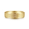 Matthew - 14K Yellow Gold 6mm - Men's Wedding Band in Horizontal Brush Finish