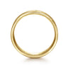 Matthew - 14K Yellow Gold 6mm - Men's Wedding Band in Horizontal Brush Finish