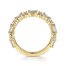 Fancy Wedding Ring in 14k Yellow Gold with Baguette Natural Diamond at Gabriel & Co.