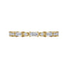 Fancy Wedding Ring in 14k Yellow Gold with Baguette Natural Diamond at Gabriel & Co.