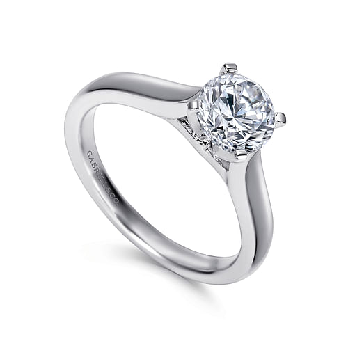 McKinley - 14K White Gold Round Diamond Engagement Ring - Shot 3