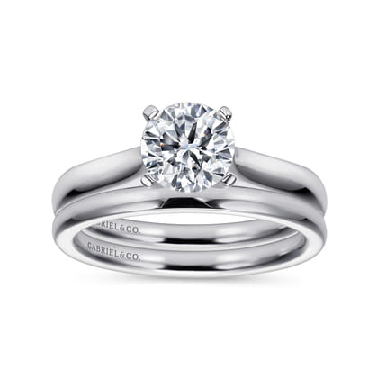 McKinley - 14K White Gold Round Diamond Engagement Ring