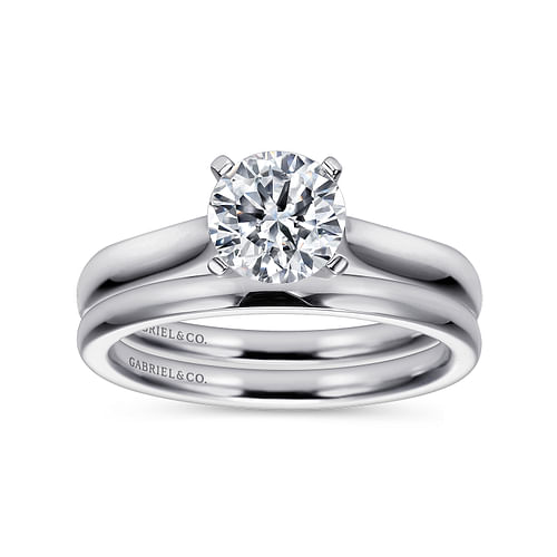 McKinley - 14K White Gold Round Diamond Engagement Ring - Shot 4