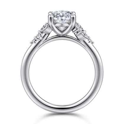 Meera - 14K White Gold Diamond Engagement Ring