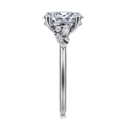 Meera - 14K White Gold Diamond Engagement Ring