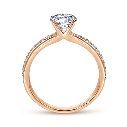 Megan - 14K Rose Gold Round Diamond Engagement Ring - 0.23 ct - Shot 2
