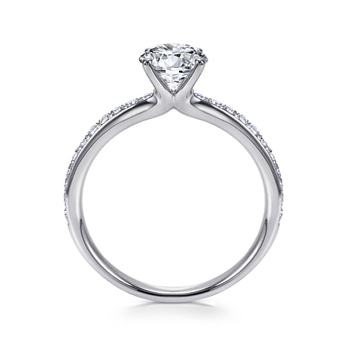 Megan - Platinum Round Diamond Engagement Ring - 0.23 ct - Shot 2
